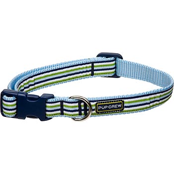 Blue Pup Crew Striped Collar