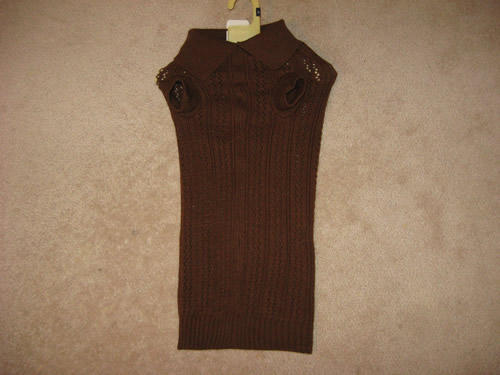 Long Brown Knit Sweater